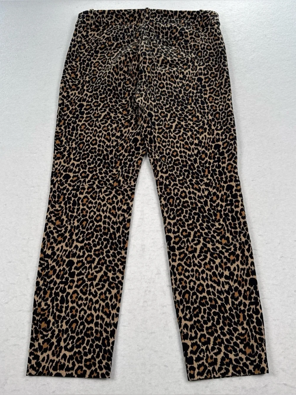 J.CREW Winnie Pant Women’s 4 Leopard Animal Print Slim Stretch Side Zip Dressy